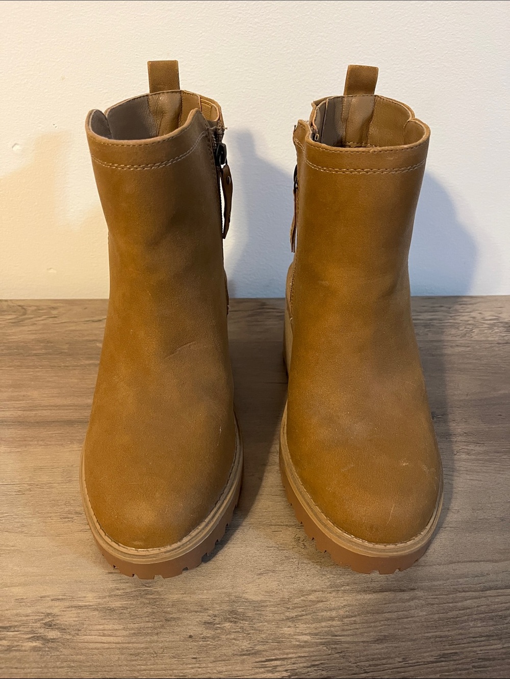 torrid Tan Chunky Lug Ankle Booties
